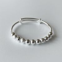 Bangle Pull Ring 925 Silver Armband Dames Push Push Nine Bead Round Jewelry Custom Hair