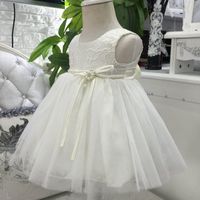 Girl's Dresses Clearance! Babymädchen Taufende Kleider Infant Kinder Tüll Party Hochzeit mit Taille Band Kinder Taufe Kleid Vestido