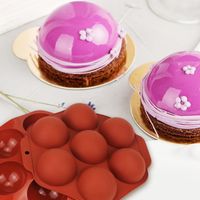Cake Baking Mould 6 with Large Semicircular Silicone Aroma Candle Mold Reusable Ice-eating Baking Tool