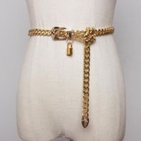 Belts 2022 Gold Chain Belt Lock Metal For Women Cuban Key Ch...