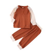 Bebek Giyim Setleri Erkek Suit Erkek Çocuk Pantolon Rahat Sonbahar Kış Örme Uzun Kollu Kazak Çocuk Giysileri B9361