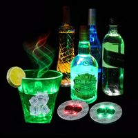 LED Coaster Lighting Coasters Bottle Light Bottles Glorifier LEDs Stickers Coastery Drinks Flash Lights Up Cups Perfect for Party Weeding Bar Novelty USALIGHT