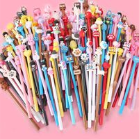 50 PCs Neutral Pen Cute Cartoon Wholesale Gel Pen with different shape Writing Tool Office Stationery Student Signature Pen 220110