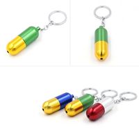 Smoking Pipe Bongs Portable Metal Creative Colored key chain Tobacco Pipe Filter Cigarette Aluminum Removable Pipes Smoke Tube Smoking Accessory