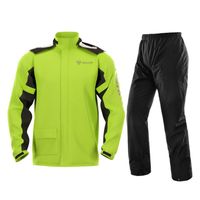 Ensembles de course Cyclisme Raincoat costume imperméable moto imperméable imperméable + pantalon de pluie veste coupe-vent pliable légère pour l'équipement