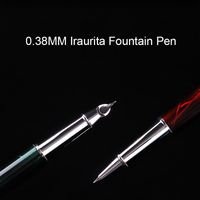 Fountain Pens Fashion Colorful Line Metal Body Pen 0.38mm Ink Iraurita For Student Writing Caneta Tinteiro Stationery 1056