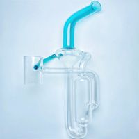 Glas-Mundstück-Recycler mit Kohlenhydrat-Glashukahn-Verdampfer-Wasserbong für Vaper-Zerstäuber-Rauchnägel 25mm Durchmesser 2mm-Dicke (GB-009)