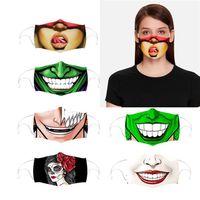 New Retractable Ear-hanging Facial Smile Expression cartoon Designer face mask dust-proof mask personalized parody cross-bordera04 a35