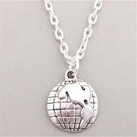 Globe Necklace, Earth Travel Jewelry, Day, Planet Travelers ...