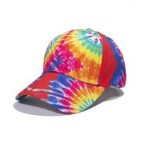Ball Caps Sunshade Tie Dyed Baseball Cap Women's Summer Duck Tongue Men's And Hip Hop
