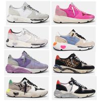 Italiaanse Merk Running Sole Golden Shoes For Designer Do-Old Dirty Sneakers met Mid Slide Star Leopard Suede Gemengde Lederen Graffiti Casual Schoen met Mannen Vrouwen