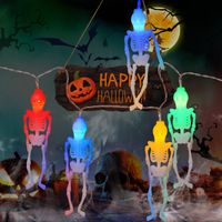 Halloween String Lights (40 LEDs Orange Pumpkins, Purple Bats, White Ghosts), Battery Operated for Halloween Decorations Outdoor & Indoor In Stock