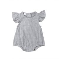 Jumpsuits Kleinkind Born Baby Mädchen Kleidung Junge Strampler Rüsche Gestreifte Overall Sleeveless Outfits Sommer Kinderbekleidung 0-18m