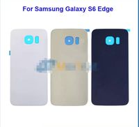 Крышка батарейного отсека дверца заднего заднего корпуса для Samsung Galaxy S6 Edge G925 G9250 G925F с адгезивным 3 цветом