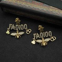 Factory specials AA house tassel Bee letter Star Earrings female star net red same style