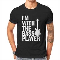 Męskie koszulki Jestem z baseczką Gitara Vintage Drukuj Moda 2021 Girl Grafika 137091