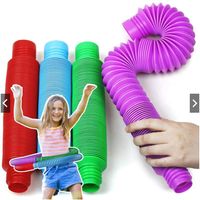 Party Pop Tubes Sensory Fidget Toy Fidgets Autistic Fidgets para niños Niños Alivio de Estrés DIY DIY Empalme Juguetes