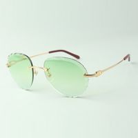 Direct Sales Designer Sunglasses 3524027 con lenti tagliati e templi del filo metallico occhiali, dimensioni: 18-140 mm
