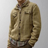 Мужские свитера хорошее качество сплошной цвет кардиган свитер мужские трикотажные одежды Slim Fit с длинным рукавом
