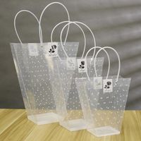ギフトラップ10ピース透明な水玉袋プラスチック包装植物携帯用バッグパーティーの結婚式の装飾DIYフラワーボックスショッピング