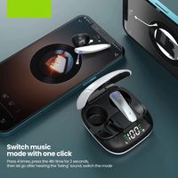 True Wireless Bluetooth-hörlurar med MIC Low Latency Game Earpuds Earpieces LED i öra TWS Touch hörlurar för Android iPhone