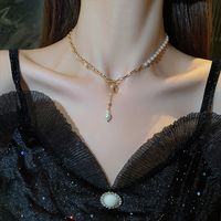 14k Real Gold Pearl Wisiorek Collares Collier Designer Biżuteria Luksusowy Naszyjnik Dla Dziewczyny Kobiety Choker