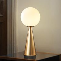 Lampa stołowa LED Globe Nocne Czytanie Połowa Century Złoty Biurko Światło do Sypialnia Living Kids Office