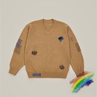 Männer Jacken Brown Ackerror Stickerei Pullover Männer Frauen 1: 1 Qualität Ader Fehler Hoodie Sweatshirts E9at