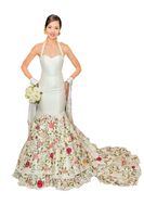 2022 Vintage bestickte Hochzeitskleid mexikanischer Stil Party für Braut Halfter Open Back Satin Brautkleider besondere Anlässe Frauen