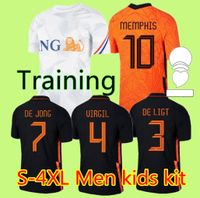 Homens Crianças 2021 Camisa de Futebol 2022 Memphis Jong Holland de Ligt Strootman Jersey Jersey Van Dijk Virgil Adulto Jerseys