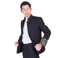 Man Ethnic Clothing Tang suits Coat + Trousers stand collar ...