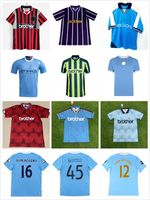 1978 1989 1998 2012 2012 Retro Manchester Haaland DZEKO Soccer Jersey Home Blue Man Vintage Koszula piłki nożnej 11 12 Classic Kun Aguero Balotelli City Nasri Silva