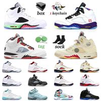 Top Quality Jumpman 5 5s Air Jorden Retro Basketball Shoes Pro Star Alternate Bel-Airs Quai White Sail Mens Womens Off Trainers Sneakers