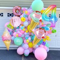 1 satz Eis Donut Lippe Popcorn Candy Folie Ballons Baby Dusche Gute zum Geburtstag Party Dekoration Ballon Jungen Mädchen Kind Nette Spielzeug