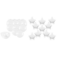 Gift Wrap 10 Pcs 4- Inch Clear Plastic Fillable Ornaments Bal...