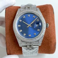 Full Diamond Mens Watch Automatic Mechanical Watches 41mm St...