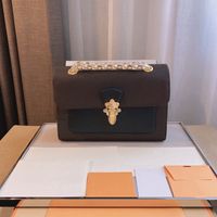 الكلاسيكية مصمم الأزياء 2021 حقيبة الكتف الأمريكية lychee نمط الجلود الرجعية crossbody حقيبة يد سلسلة البرية المطبوعة اليد مربع صغير