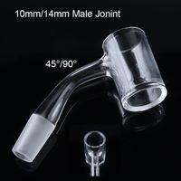 2.5mm Thick Smoking Accessories Fully Weld 10mm 14mm Male Joint Quartz Bangers Seamless Beveled Edge For Glass Bongs Banger Nails