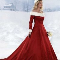 Winterpelz Brautkleider Warm Langarm Gericht Zug außerhalb der Schulter A-Line Rote Brautkleider Vestidos de Noiva 2019 Neue Heiße Verkauf W608