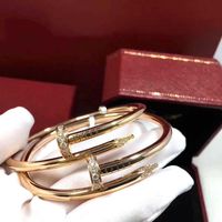Design 316l rostfritt stålplätering 14k äkta guldskruv armband för kvinnor temperament smycken charm aaa zircon gåva ins