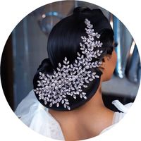 Cabello lateral Diamante Tiara Cristal CRIDAL DIRECTOR DE CORTE Rhinestone con joyas de boda Accesorios para el cabello Diamond Bridal Crowns Purpieces