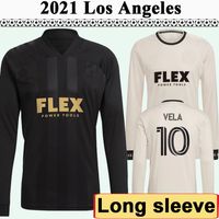 2021 Los Angeles FC Mens manches à manches longues Jerseys Lafc Rossi Vela Home Black Away White Football Shirt Bénédiction Diomande Uniformes
