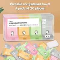 Towel 20 Pieces Of Disposable Compressed Portable Travel Non-woven Face Cloth Water Wet Wipes Outdoor Baby Towels