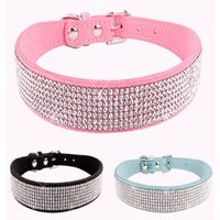Shiny Hot Rhinestones Pet Collars A Variety Of Colors Fashion Good-looking Korean Velvet For Cats And Dogs Large Medium Small XG0064