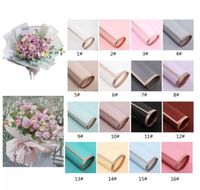 DHL FAST WAMENTY's Day Flower Papel envuelto 20pcs / Pack 60 * 60cm Wedding Woman Valentine Day impermeable Bronzing Flowing Flowning Paper CG001