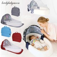 Portable Travel Baby Nest Multi-function Baby Bed Crib with Mosquito Net Foldable Baby nest Bassinet Infant Sleep Children's Bed H1019
