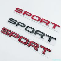 1 pcs cartas do esporte letras de metal cromo carro estilo emblema adesivo adesivo auto exterior decoração logotipo de tronco para range rover
