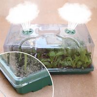 Pflanzgefäße 12-Loch-Pflanzen-Samen-Wachstum Kindergarten-Box-Kultivierung Garten-Tablett-Kunststoff-Mini-Gewächshaus Blumenpflanzen