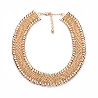 Lureme 2021 Kragen Maxi Halsketten Mode Big Statement Multi Layer Halskette Gold Collares Schmuck für Damen Chokers