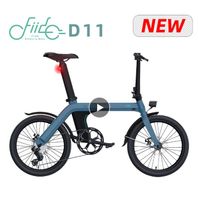 Fiido d11 elektrikli bisiklet 100km bisiklet kentsel katlanır ebike vites versiyonu 20 inç lastikler 250 w motor max 25km / saat kapsayıcı KDV AB instock